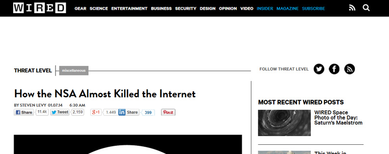 Wired.com "How the NSA Almost Killed the Internet"